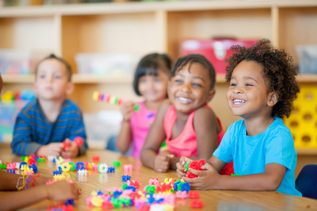 Preschool A diverse group of preschoolers in a classroom