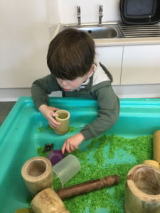 Photo of Hundred of Hoo Nursery pupils celebrating St. Patrick's Day with a variety of creative activities and play.