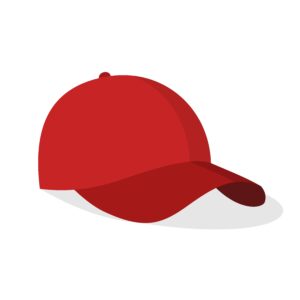 Cartoon image of a red baseball cap