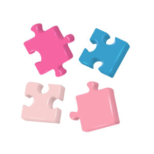 Cartoon image of 4 jigsaw pieces